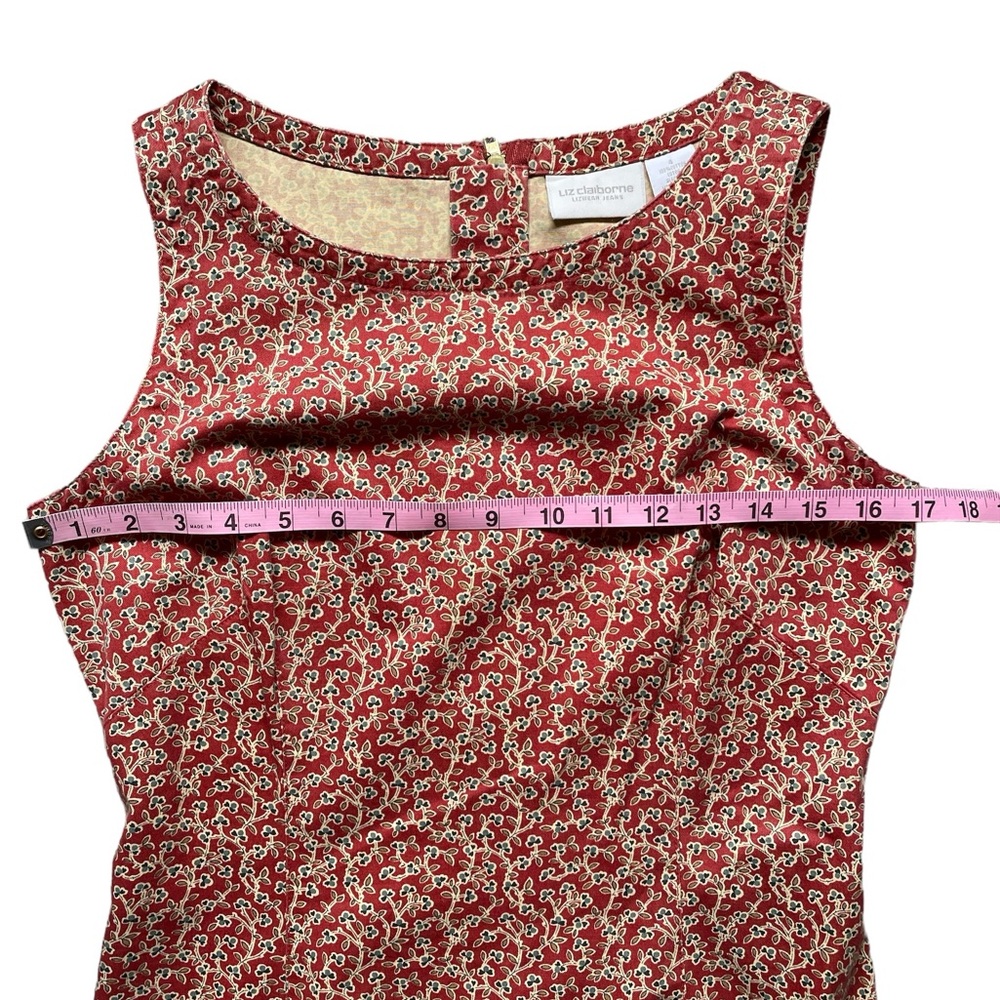Liz Claiborne Lizwear Jeans Vintage Cotton Shift Dress Size 4 - Picture 9 of 12